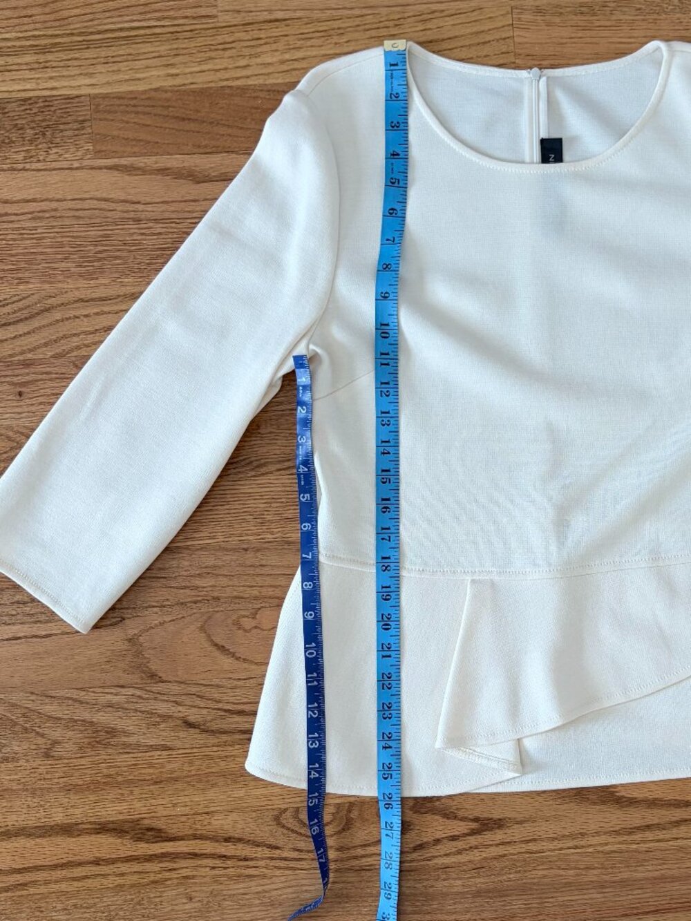St. John | Peplum Top with Three Quarter Sleeves - Picture 15 of 16